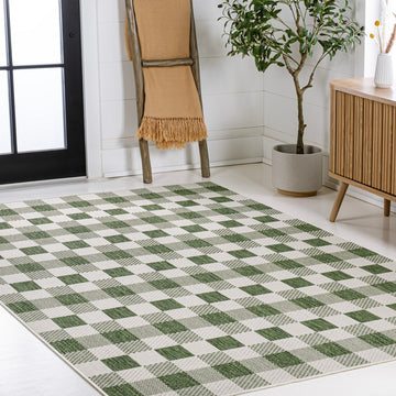 Darcy Traditional Geometric Bold Gingham Area Rug